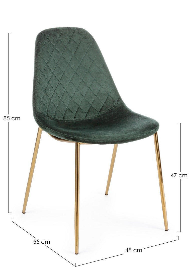 SEDIA TERRY VELLUTO VERDE SCURO