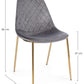 SEDIA TERRY VELLUTO GRIGIO SCURO