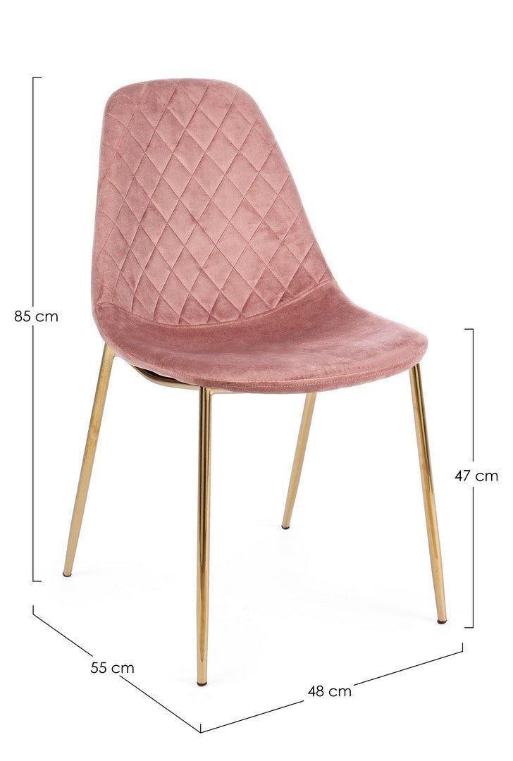 SEDIA TERRY VELLUTO ROSA