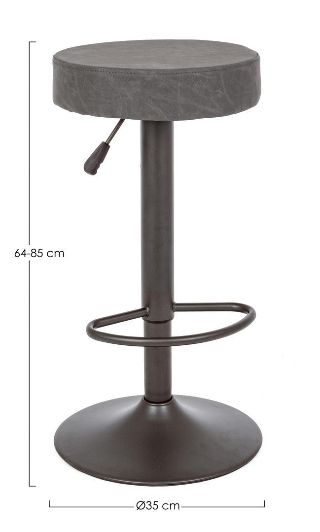 SGABELLO BAR PIPER GRIGIO SCURO VINTAGE