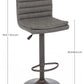 SGABELLO BAR CONNOR GRIGIO SCURO VINTAGE