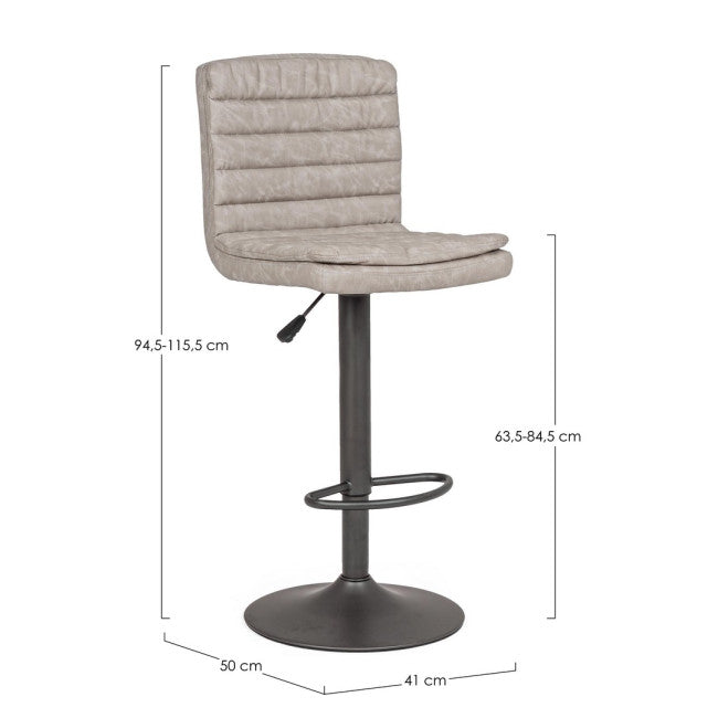 SGABELLO BAR CONNOR GRIGIO CHIARO VINT