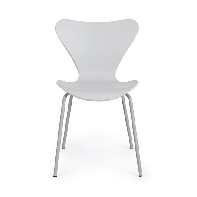 SEDIA TESSA GRIGIO CH. C-GAMBA IN TINTA