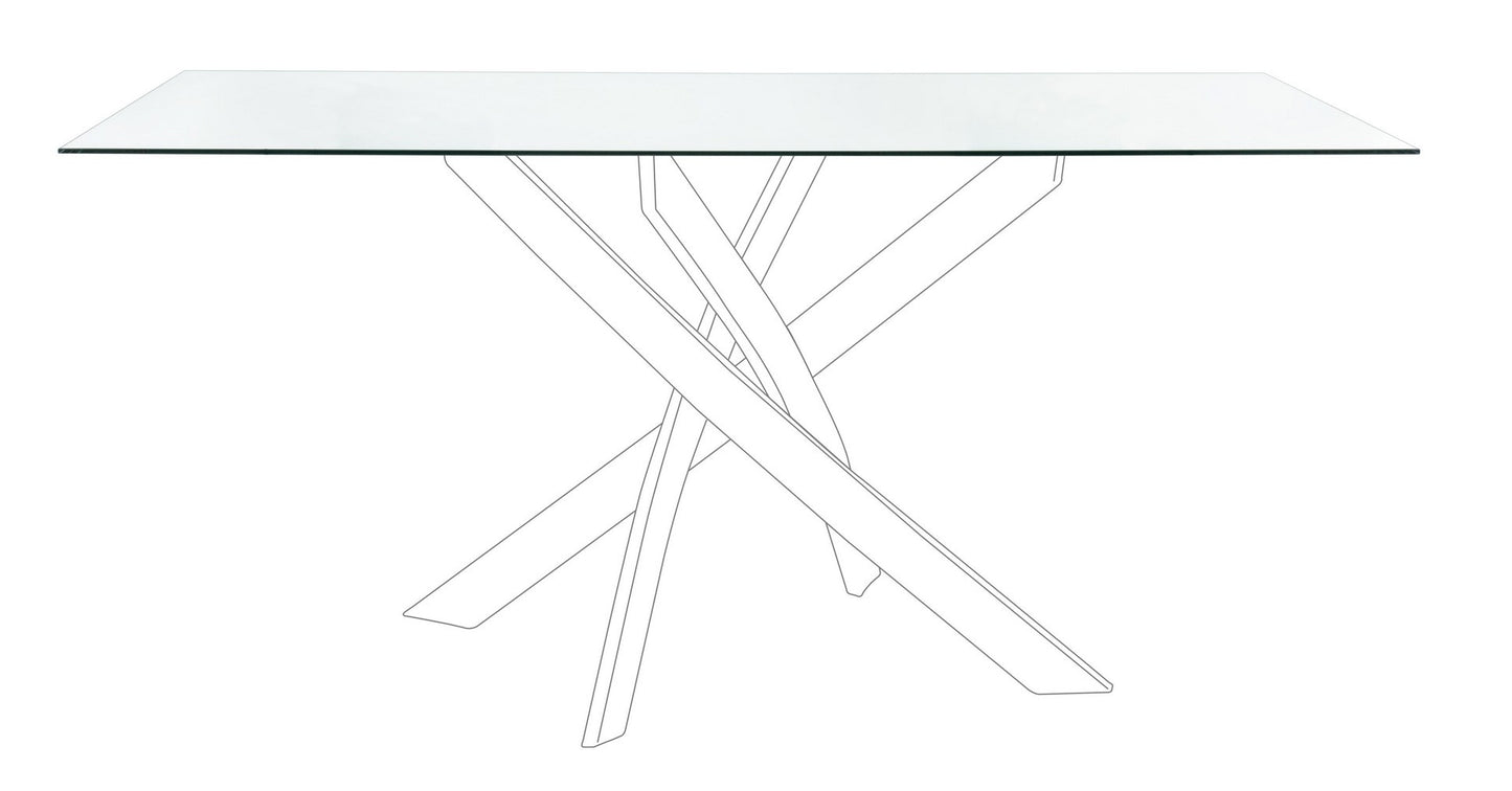 PIANO RETT TAV.GEORGE TRASPARENTE 160X90