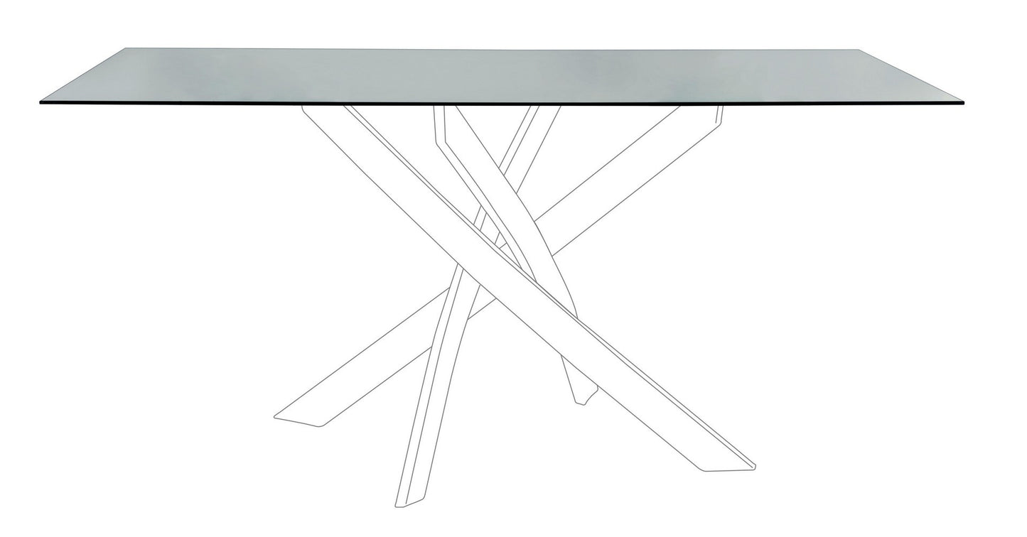 PIANO RETT TAVOLO GEORGE FUME' 160X90