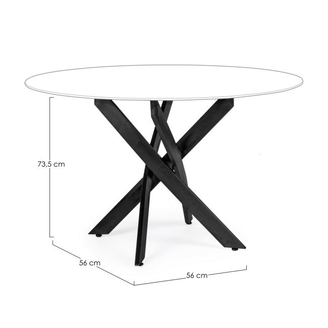 BASE TAVOLO GEORGE NERO D120