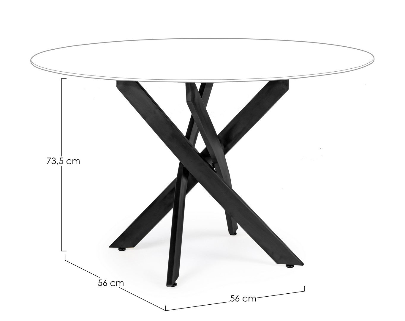 BASE TAVOLO GEORGE NERO D120