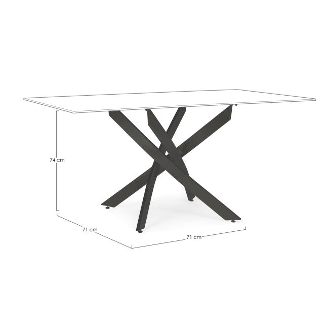 BASE TAVOLO GEORGE NERO 160X90