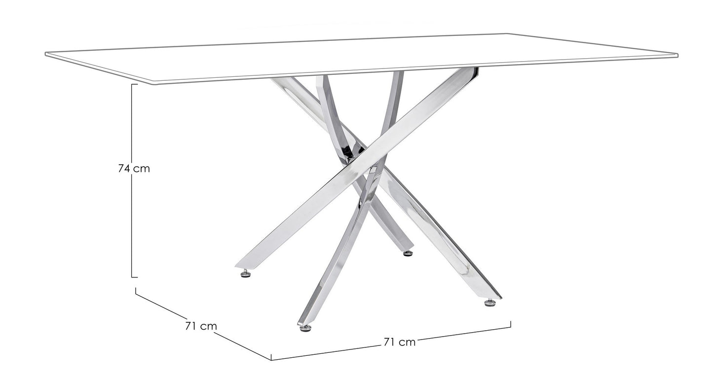 BASE TAVOLO GEORGE CROMO 160X90