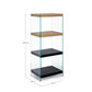 LIBRERIA 4P LINE WOOD NERO