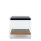 TAVOLINO 2P LINE WOOD NERO 50X50