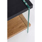 TAVOLINO 2P LINE WOOD NERO 50X50
