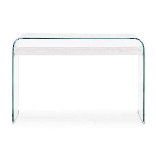 CONSOLLE 2P LINE WOOD BIANCO 110X35