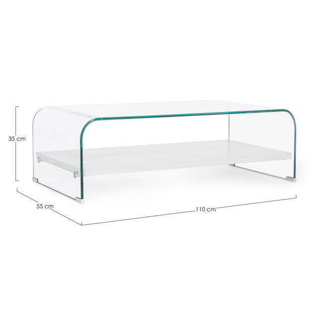 TAVOLINO 2P LINE WOOD BIANCO 110X55