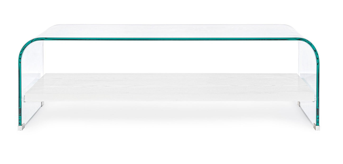TAVOLINO 2P LINE WOOD BIANCO 110X55