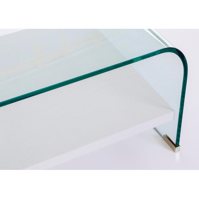 TAVOLINO 2P LINE WOOD BIANCO 110X55