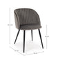 SEDIA QUEEN VELVET GRIGIO CADETTO