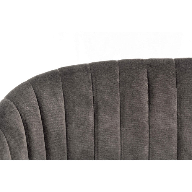 SEDIA QUEEN VELVET GRIGIO CADETTO