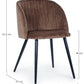 SEDIA QUEEN VELVET RUGGINE