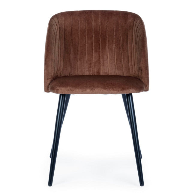 SEDIA QUEEN VELVET RUGGINE