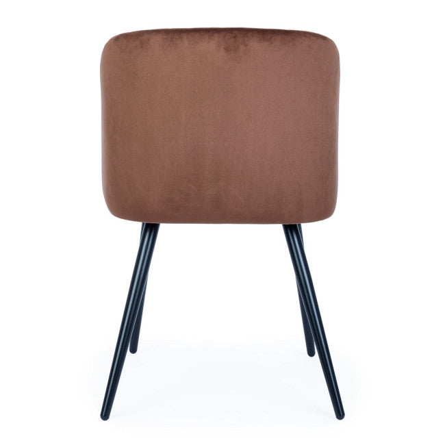 SEDIA QUEEN VELVET RUGGINE