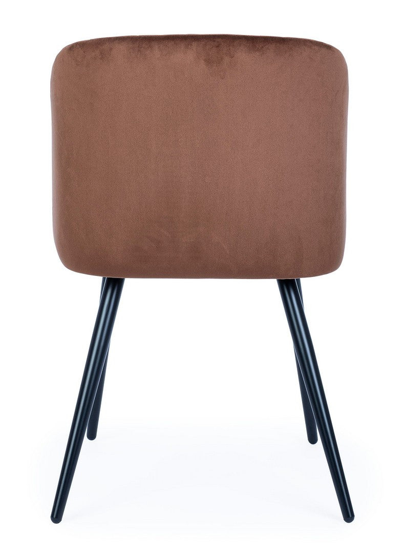 SEDIA QUEEN VELVET RUGGINE