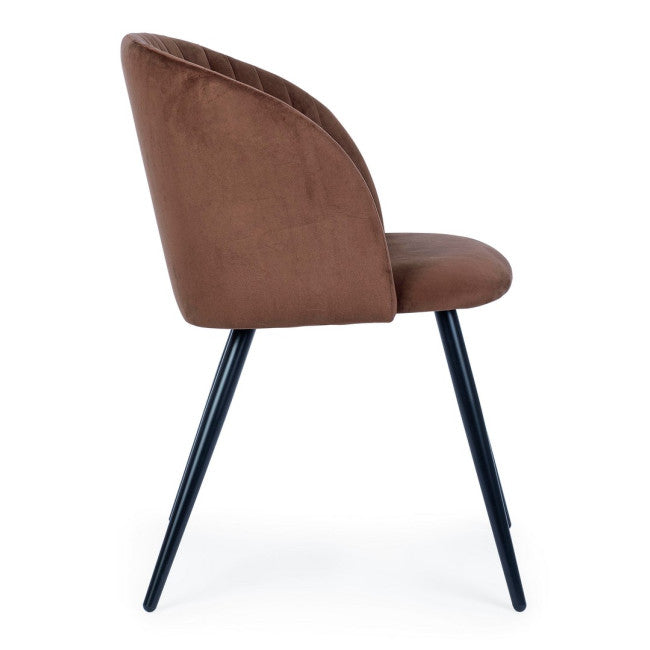 SEDIA QUEEN VELVET RUGGINE