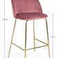 SGABELLO BAR CARRY VELLUTO BLUSH