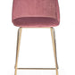 SGABELLO BAR CARRY VELLUTO BLUSH