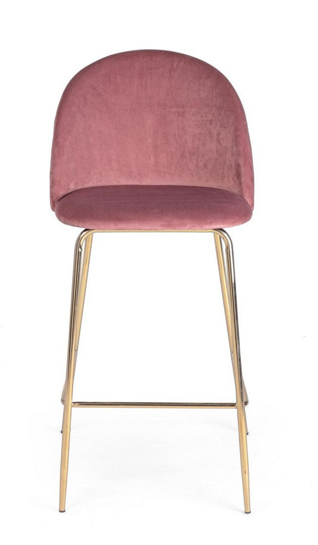 SGABELLO BAR CARRY VELLUTO BLUSH
