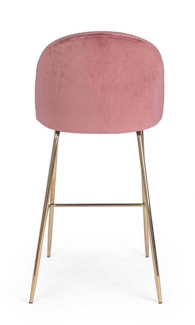 SGABELLO BAR CARRY VELLUTO BLUSH
