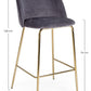 SGABELLO BAR CARRY VELLUTO GRIGIO SCURO