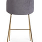 SGABELLO BAR CARRY VELLUTO GRIGIO SCURO