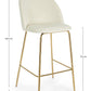 SGABELLO BAR CARRY VELLUTO BIANCO