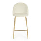 SGABELLO BAR CARRY VELLUTO BIANCO