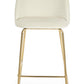 SGABELLO BAR CARRY VELLUTO BIANCO