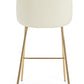 SGABELLO BAR CARRY VELLUTO BIANCO