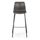 SGABELLO BAR KYRA PU ANTRACITE VINTAGE