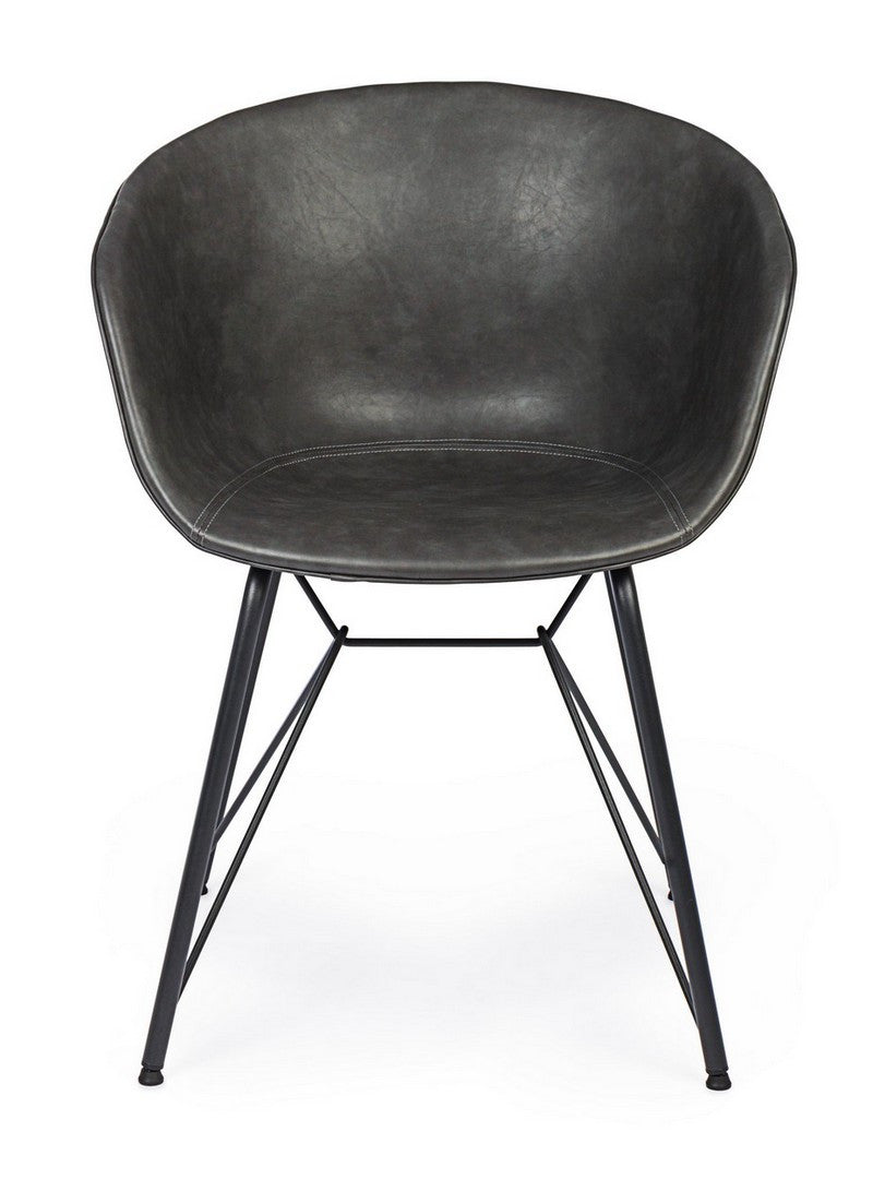 SEDIA WARHOL PU ANTRACITE VINTAGE