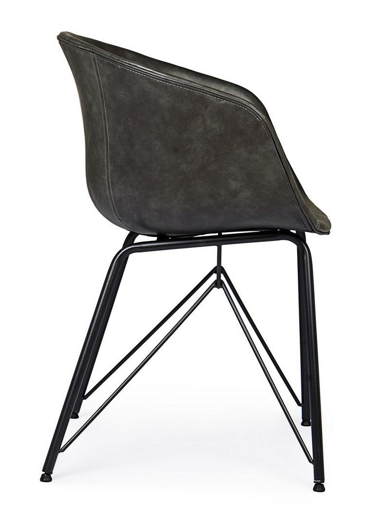 SEDIA WARHOL PU ANTRACITE VINTAGE