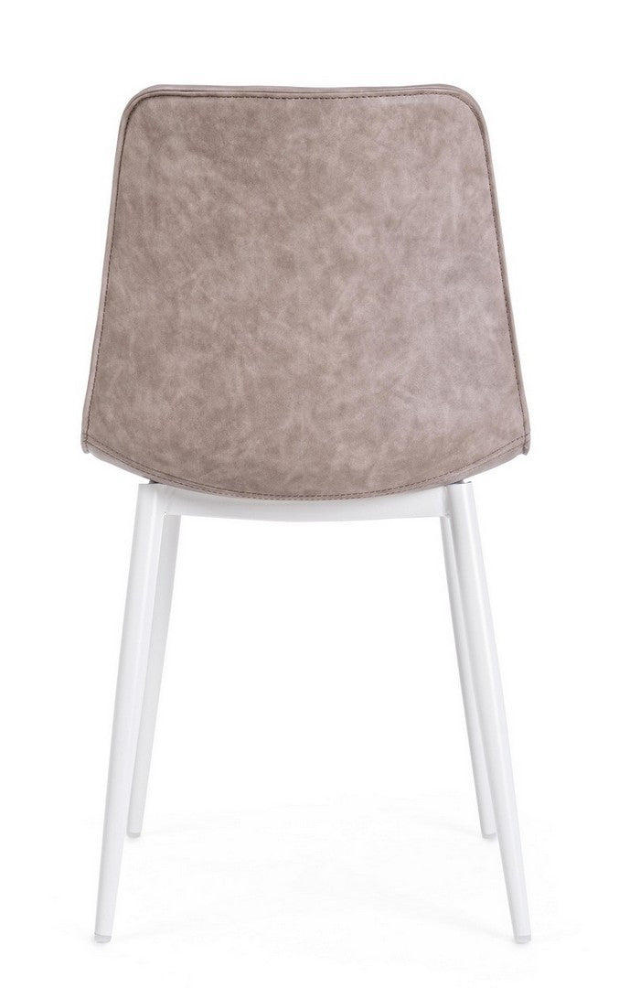 SEDIA KYRA BIANCO PU BEIGE VINTAGE