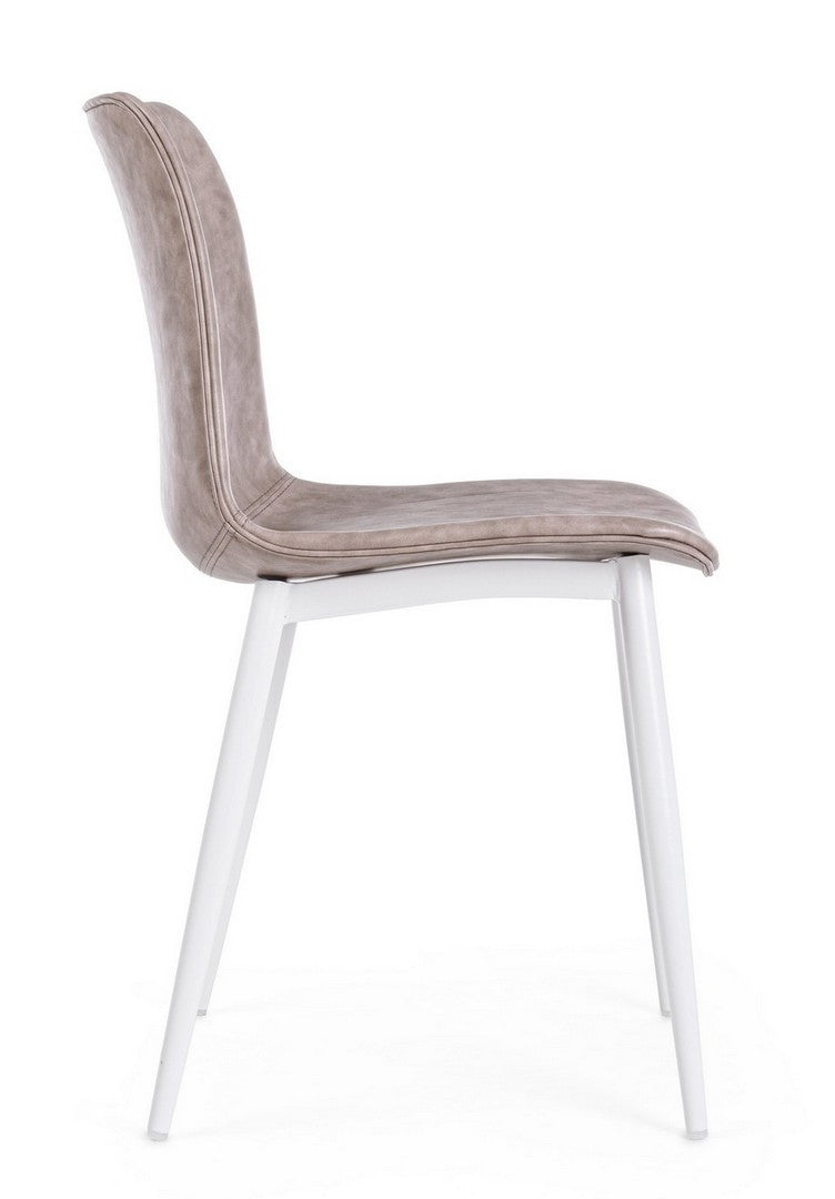 SEDIA KYRA BIANCO PU BEIGE VINTAGE