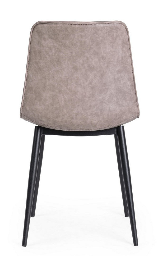 SEDIA KYRA NERO PU BEIGE VINTAGE