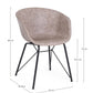SEDIA WARHOL NERO PU BEIGE VINTAGE