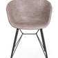 SEDIA WARHOL NERO PU BEIGE VINTAGE