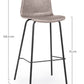 SGABELLO BAR KYRA PU BEIGE VINTAGE