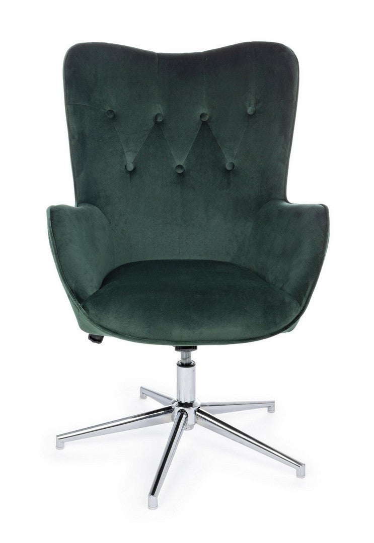POLTRONA FARIDA VELLUTO VERDE