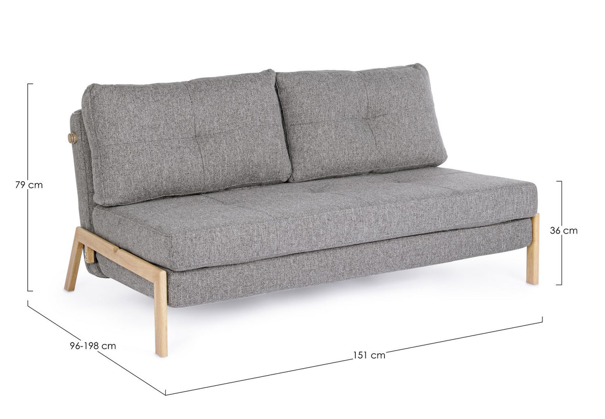DIVANO LETTO 2P HAYDEN GRIGIO