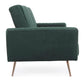 DIVANO LETTO JOHNNY VELLUTO VERDE SCURO