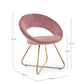POLTRONA VANITY ORO VELLUTO ROSA